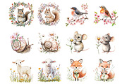 Spring Woodland Critter Clipart, an Illustration by Design Market (Thumbnail 3 of 4)