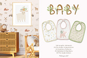 SPRING FARM animals clipart, pattern, an Animal Illustration by polikarpovaart (Thumbnail 2 of 10)