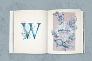 Classic Blue Watercolor Botanical, a Decorative Illustration by Papatongartist (Thumbnail 2 of 10)