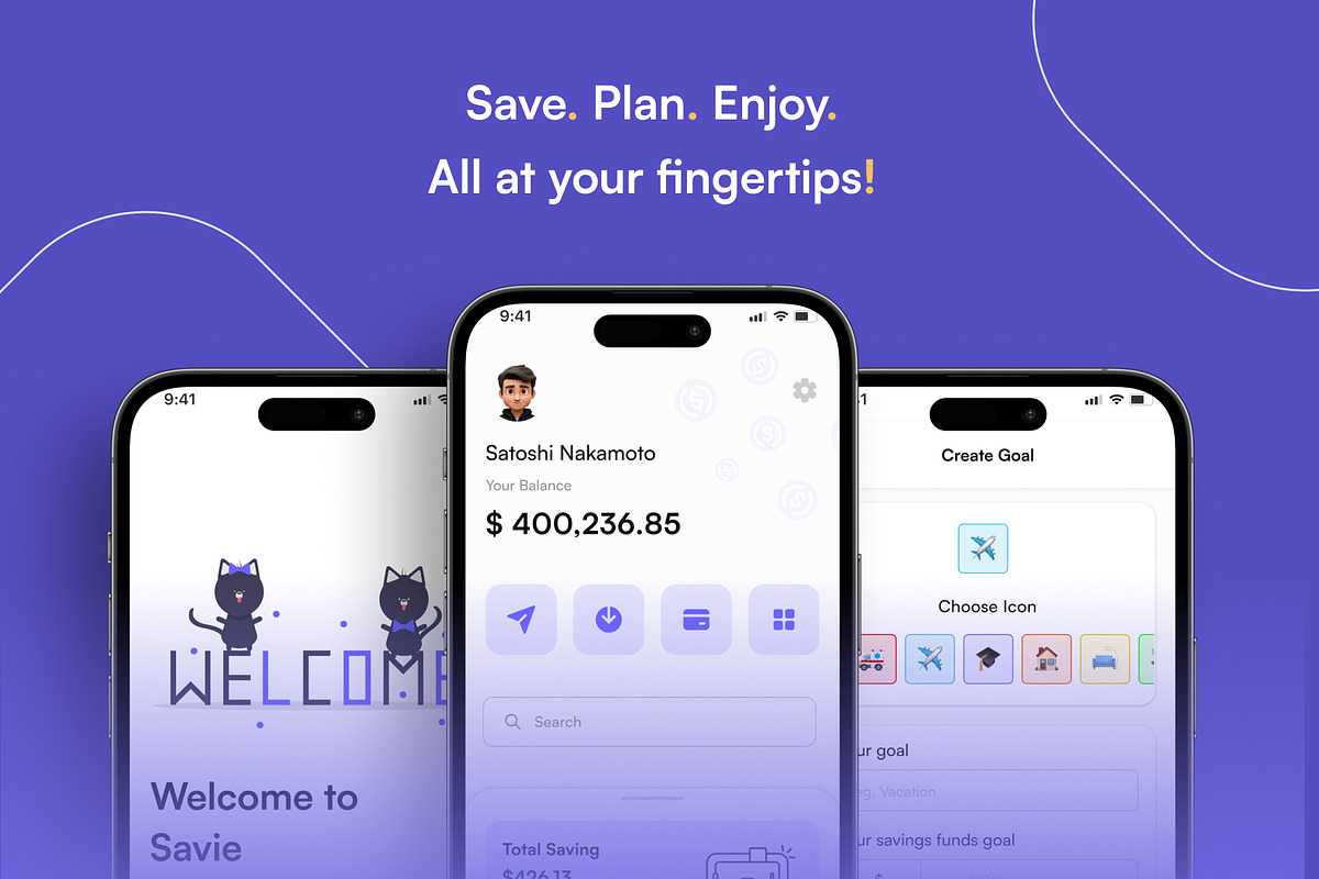 Savie - Finance Mobile App UI Kit, an UI Kit Template by restiyathena (Photo 5 of 6)
