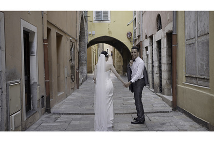 Newlyweds walking around the city, a Person Photo by Media Whale Stock