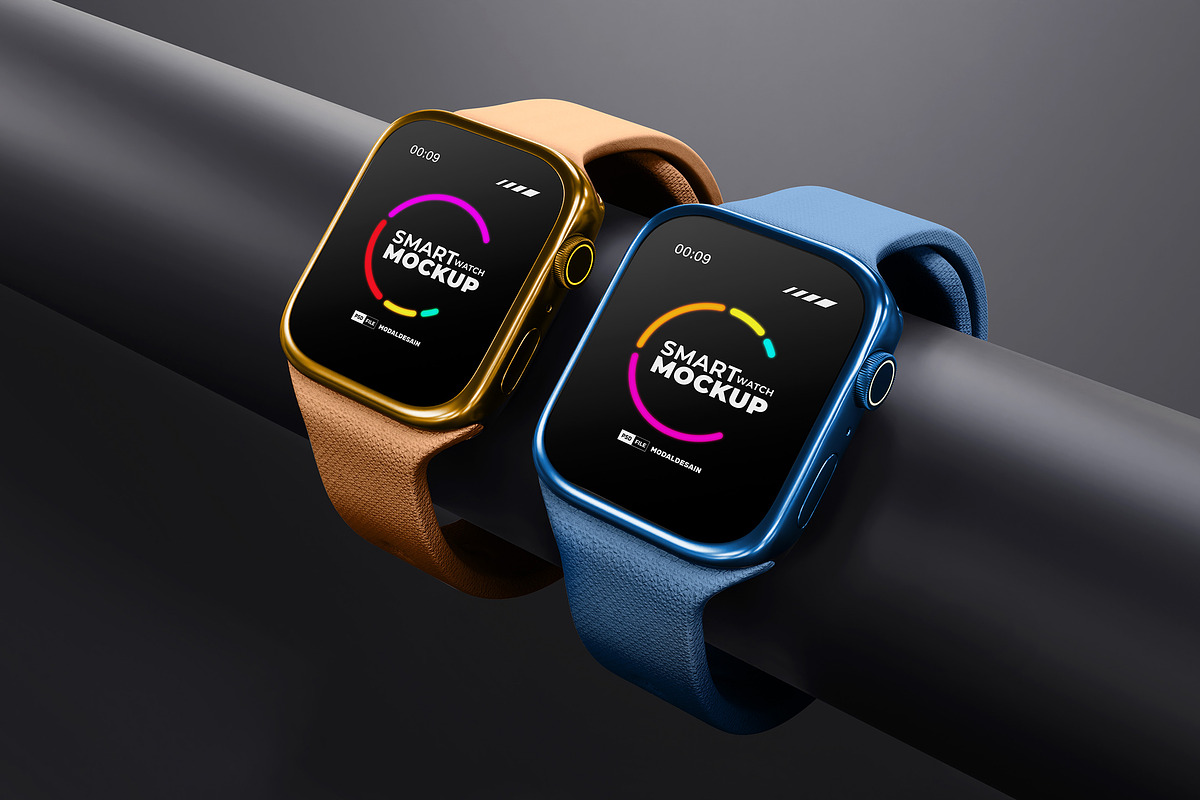 Smart Watch Mockup, a Wearable Device Mockup by Artlogs (Photo 1 of 4)