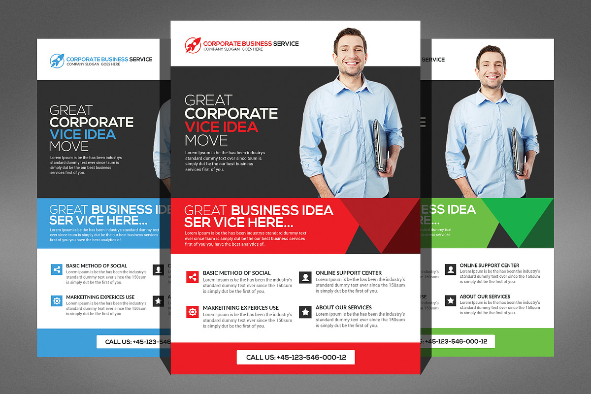 66 Corporates Flyers Bundle, a Flyer Template by Graphic Templates (Photo 59 of 67)