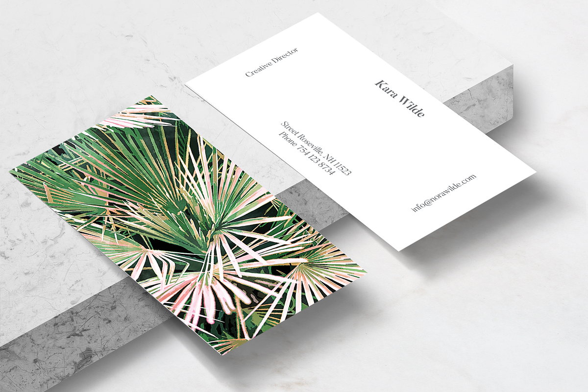 Palm II Business Card Template, a Business Card Template by Human-made. Made to feel. (Photo 1 of 2)