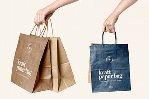 Three Paper Bag PSD Mockups Bundle