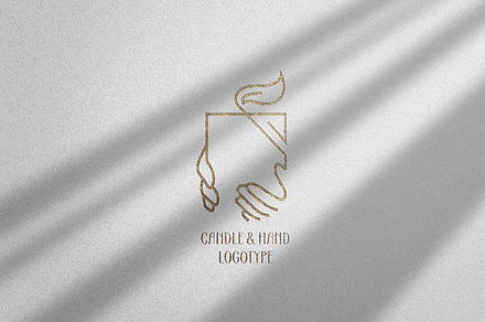 Candle & Hand logo 3 Versions