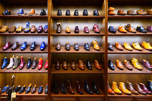 Men footwear boutique store stock photo containing shoes and store