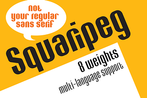 SquariPeg Regular typeface