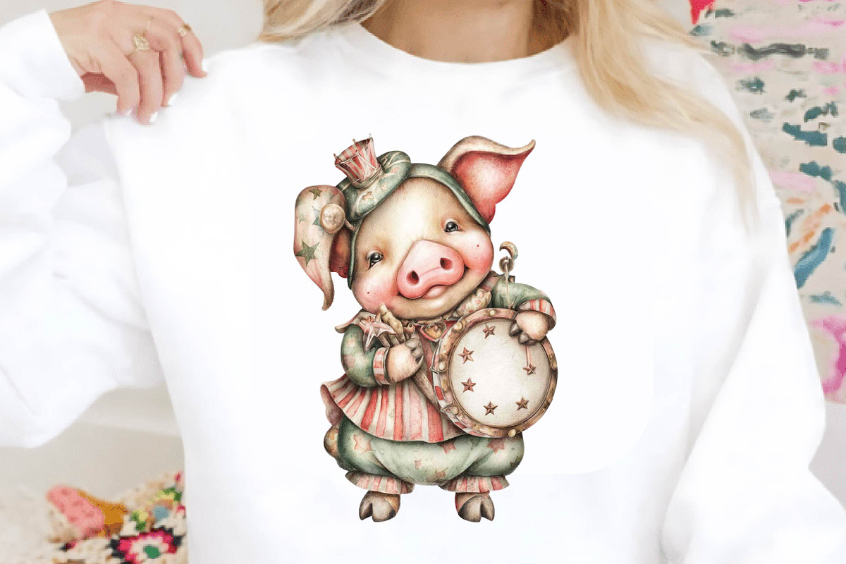 Whimsical Pig 4th of July Clipart, an Animal Illustration by SVGArt (Photo 7 of 9)