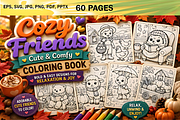 Cozy Friends: Cute & Comfy Coloring, an Animal Illustration by Design Station (Thumbnail 2 of 2)