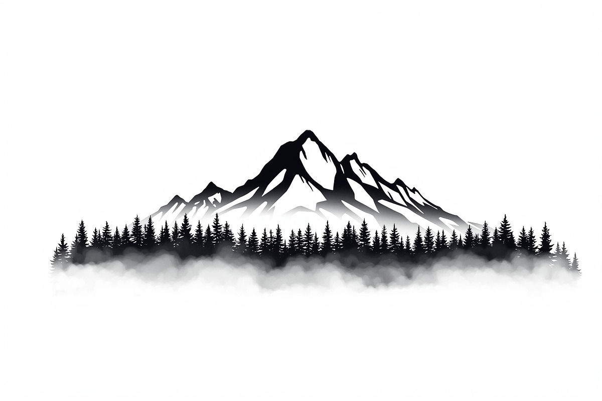 12 Pine Forest & Mountain Scenes, an Illustration by musafir_fashion (Photo 13 of 13)