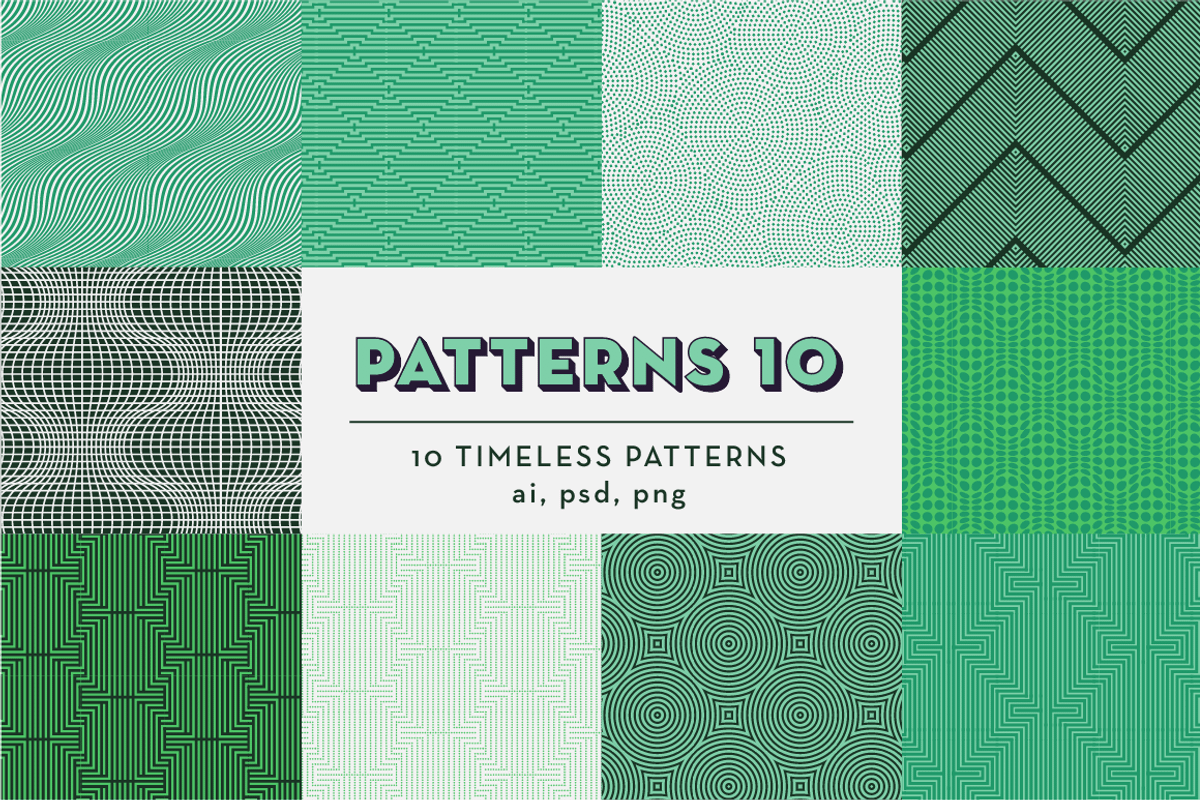 PATTERNS 10: 10 Geometric Patterns, a Pattern Graphic by kloroform (Photo 3 of 5)