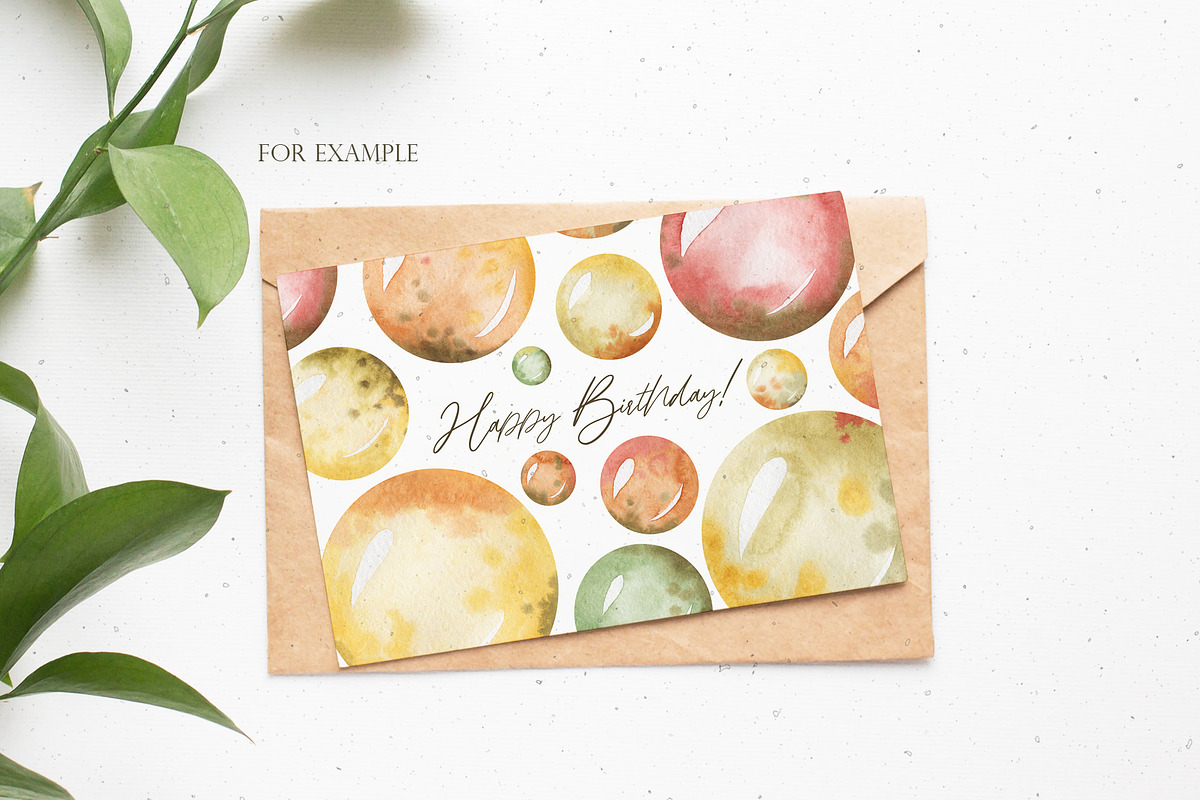 Watercolor funny bubbles clipart, an Object Graphic by OrangePeafowlArt (Photo 4 of 9)
