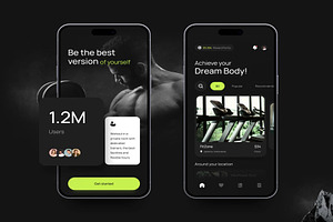 Private Gym Mobile Apps, an UI Kit Template by Creative Perspective