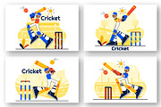10 Cricket Player Illustration, a Sport Illustration by denayunebgt (Thumbnail 2 of 4)