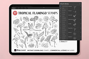 Tropical Flamingo Procreate Stamps, a Shape Add-On by MadliArt (Thumbnail 2 of 5)