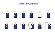 Senior man collection, a Person Illustration by Volha Hlinskaya (Thumbnail 5 of 5)