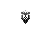 Geometric Minimalist King Logo, a Branding & Logo Template by Luxury Logos (Thumbnail 3 of 4)