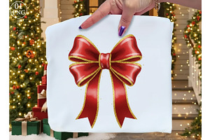Glitter Coquette Bow Mama PNG, an Illustration by Libby Wishes