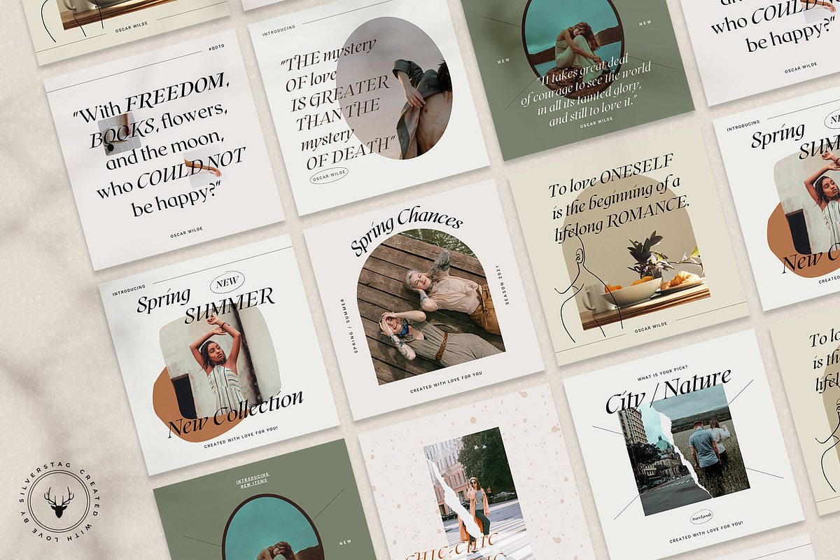 Canva Instagram Posts & Stories Pack, a Social Media Template by SilverStag Type Foundry (Photo 8 of 48)