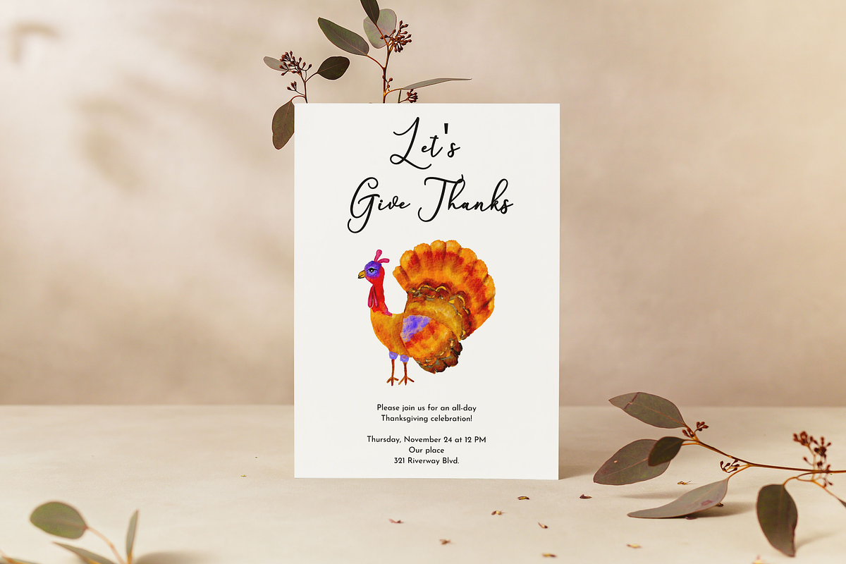 Editable Thanksgiving Invitation, an Invitation Template by ForeverPrint (Photo 2 of 6)