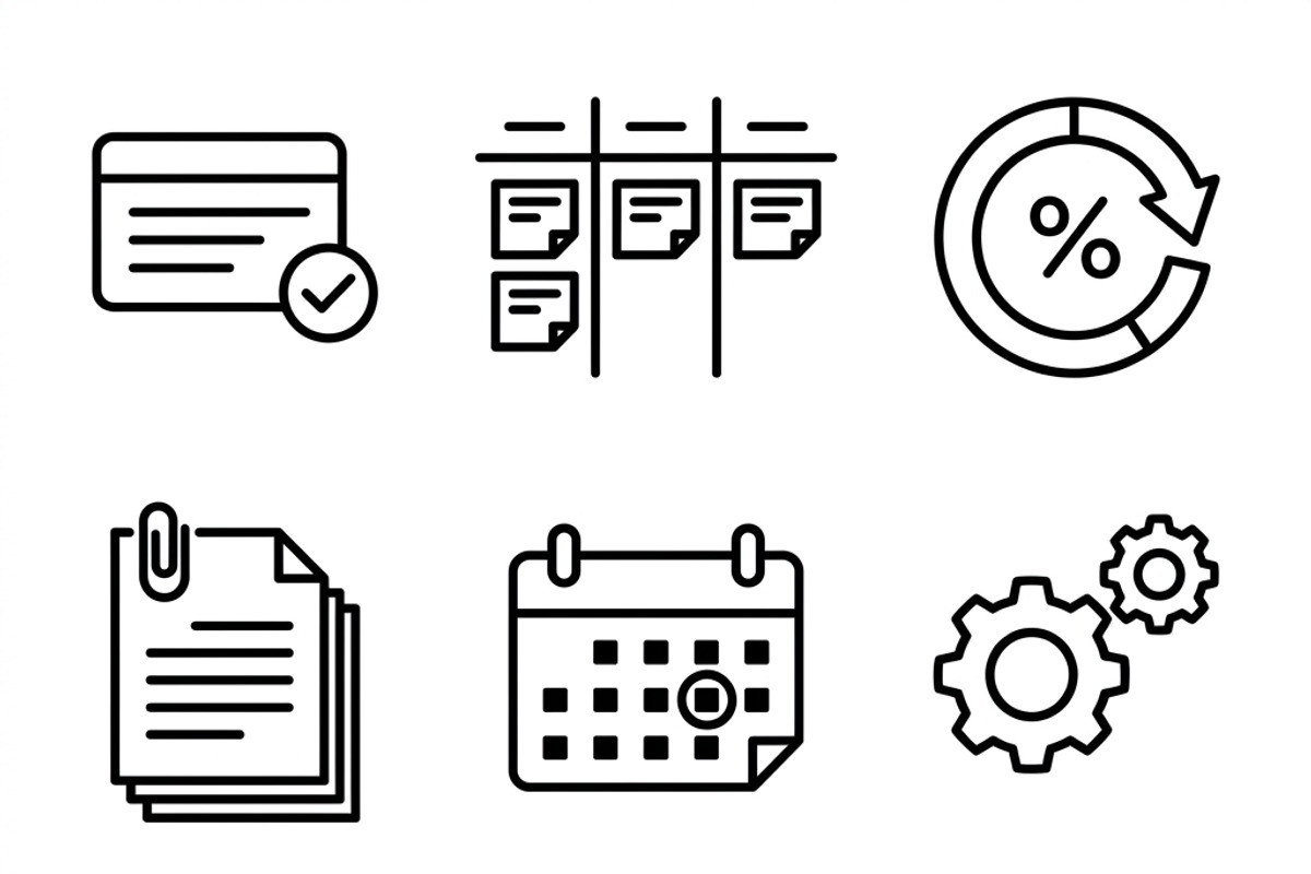350 Project Management Icons, an Outline Icon by adenpinkstore (Photo 9 of 14)