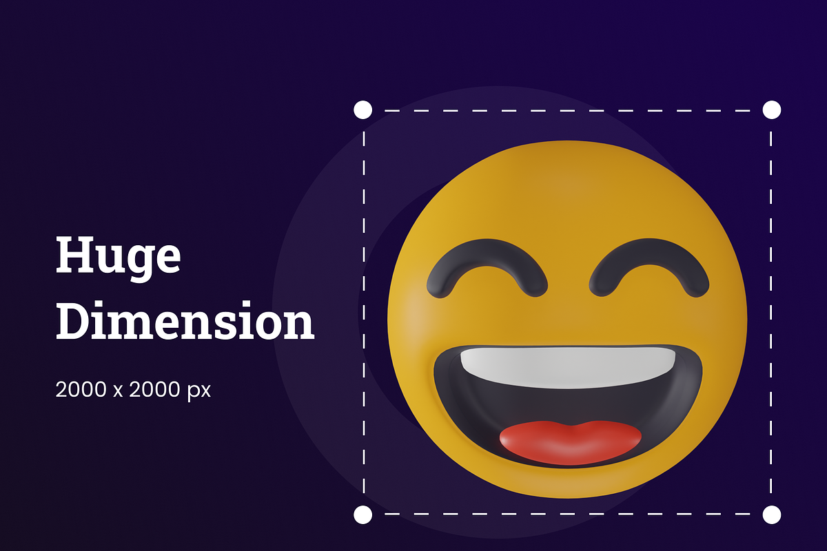 Happy Emoji 3D Illustration, a Characters & Person 3D Model by Vektora Studio (Photo 3 of 6)
