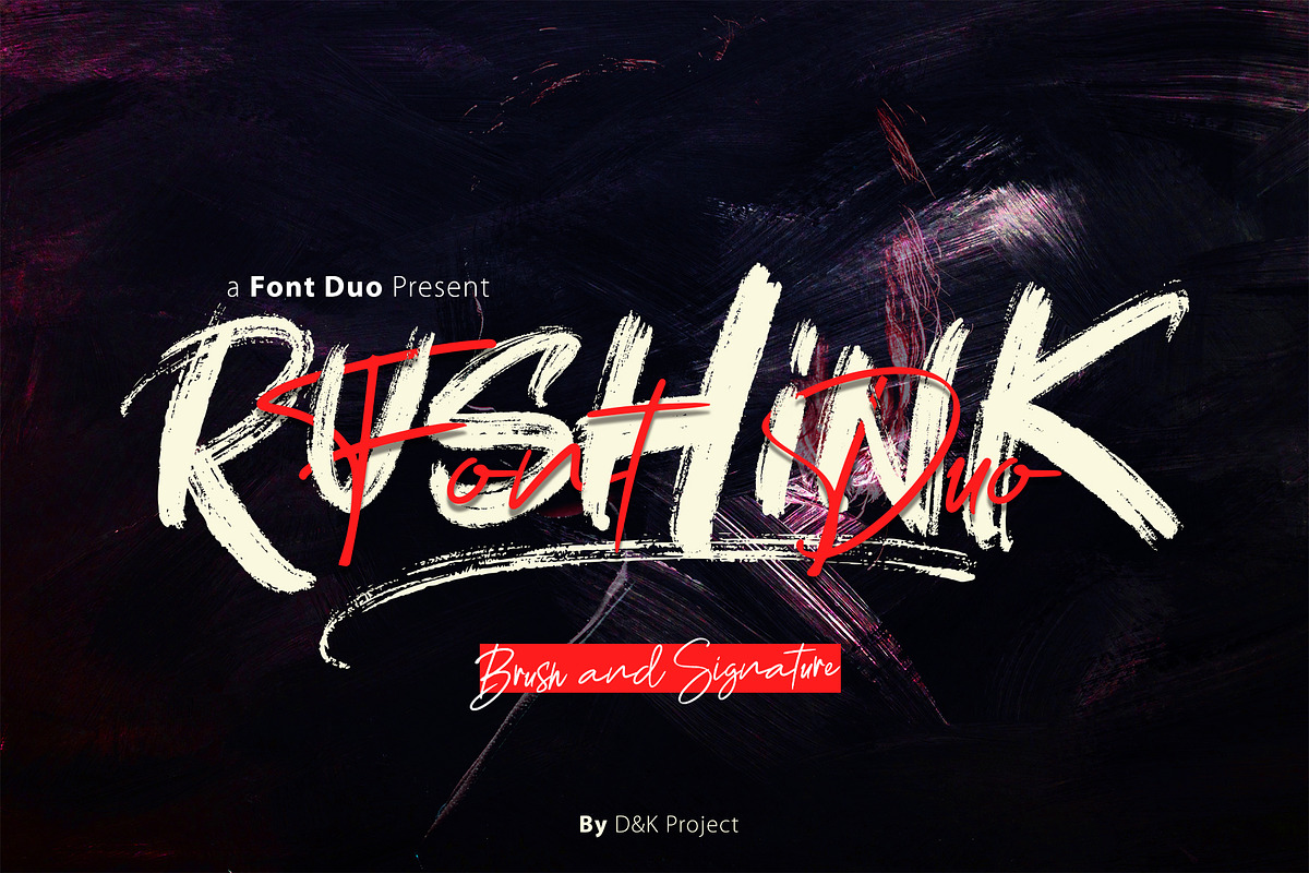 Rushink Font Duo | Brush & Signature