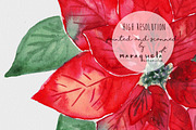 Watercolor Christmas Leaves Set, an Illustration by MaraquelaStudio (Thumbnail 4 of 7)