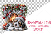 Whimsical Christmas Dog Clipart PNG, a Seasonal Illustration by Canvas Craft (Thumbnail 2 of 10)