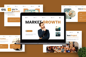 Market Growth - Business GSL, a Presentation Template by Deepslide Studio