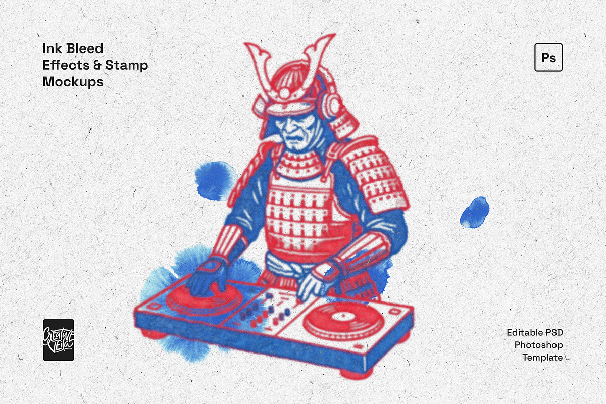 Ink Bleed Effects & Stamp Mockups, a Layer Style Add-On by veila.me (Photo 3 of 8)