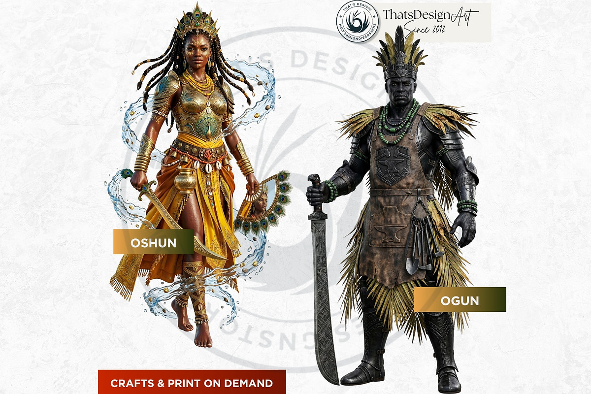 Orishas Pantheon Gods Cliparts, a Person Illustration by ThatsDesignArt (Photo 6 of 16)