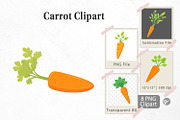 Carrot Clipart, a Graphic by Artnoy (Thumbnail 1 of 5)
