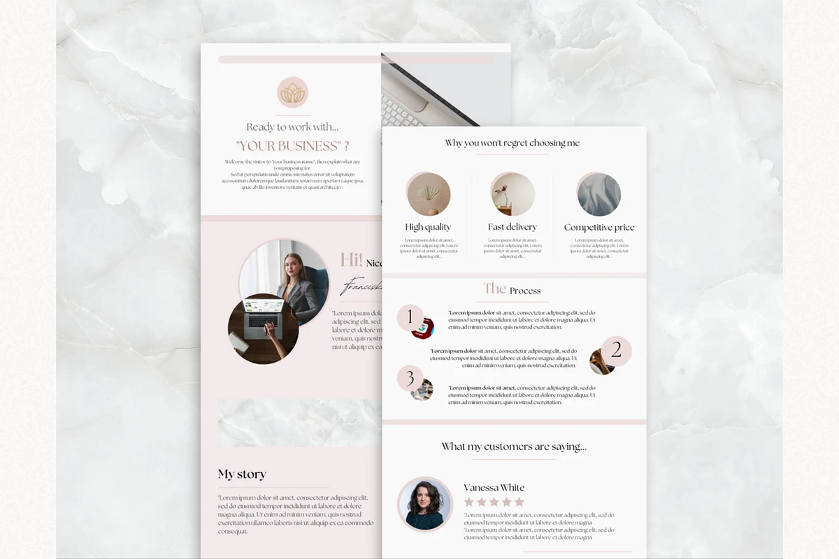 Dubsado Proposal Template, a Landing Page Template by PittaFinePrint (Photo 5 of 6)