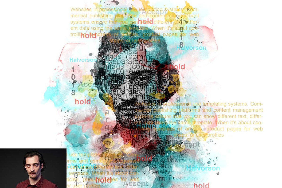 Creative Typography Text Portrait FX, an Action Add-On by Studio Retouch (Photo 9 of 11)