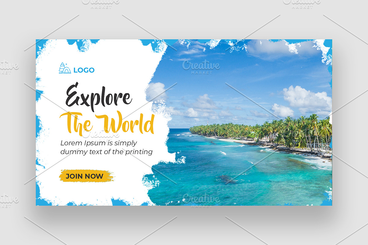Travel Youtube Thumbnail Bundle, a Social Media Template by Shahjahangdb1 (Photo 2 of 21)