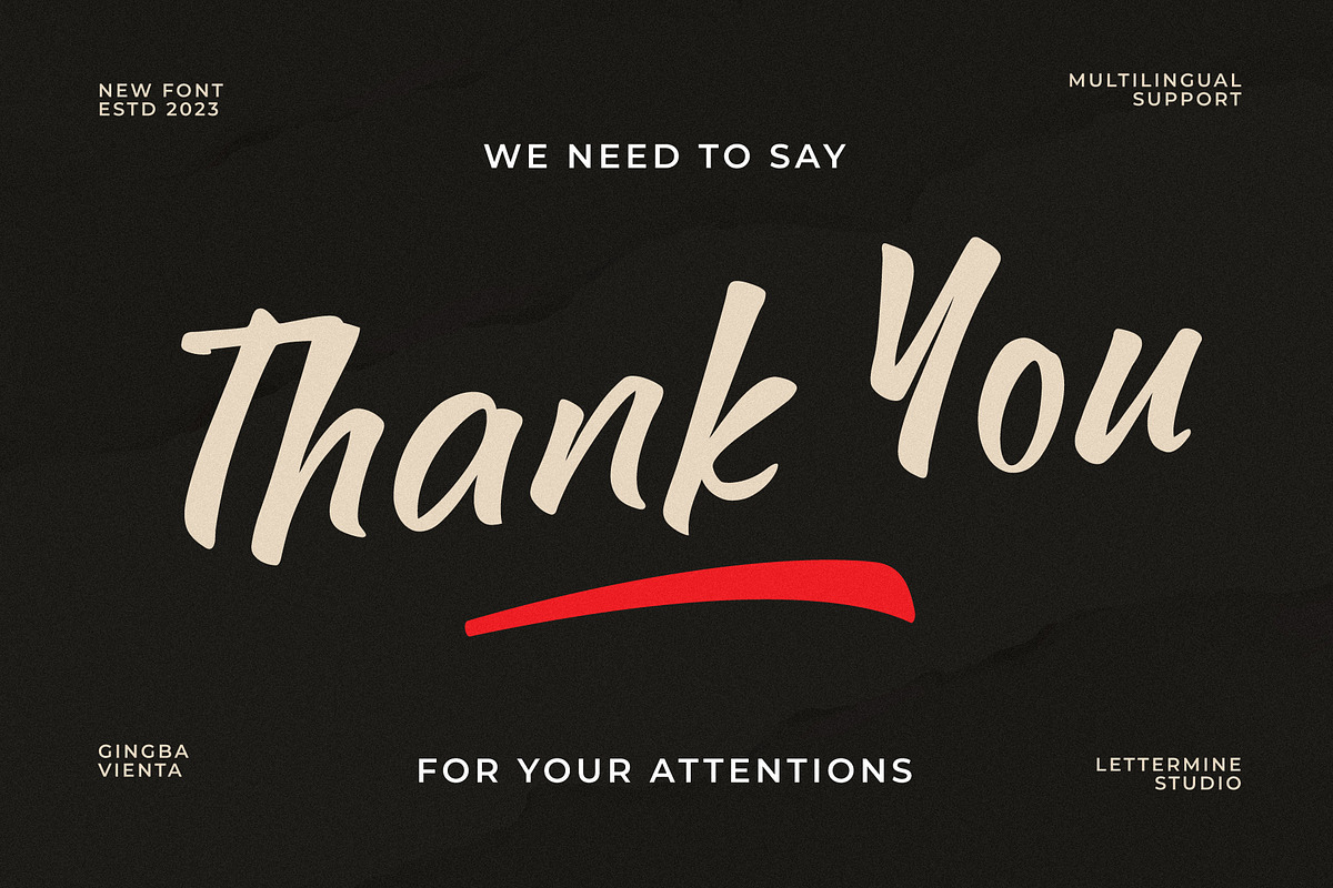 Gingba Vienta - Handwritten Serif, a Handwritten Font by Lettermine (Photo 10 of 10)