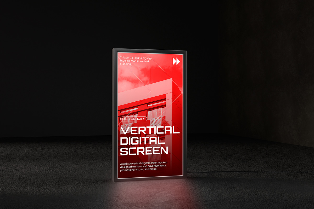 Vertical Digital Screen Mockup, an Advertising Mockup by Unerispace (Photo 5 of 5)