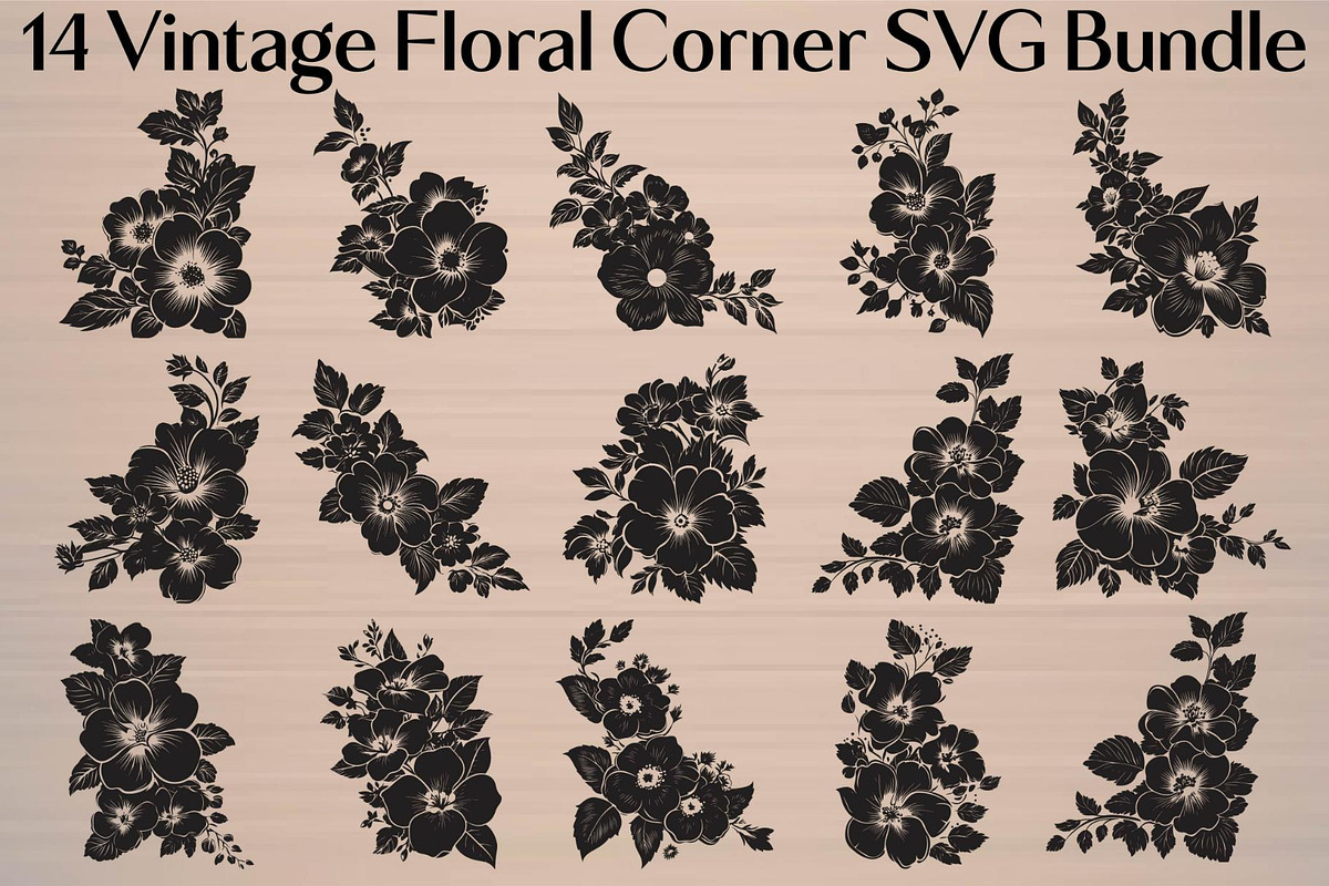 Vintage Floral Corner SVG Bundle, an Object Graphic by Designer_Momina (Photo 14 of 14)