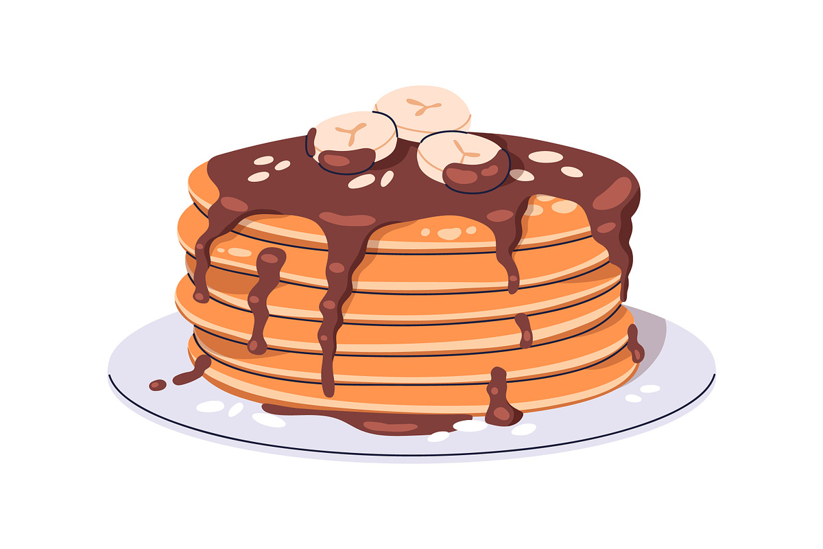 Yummy American pancake stacks set, a Food Illustration by Good Studio (Photo 7 of 11)