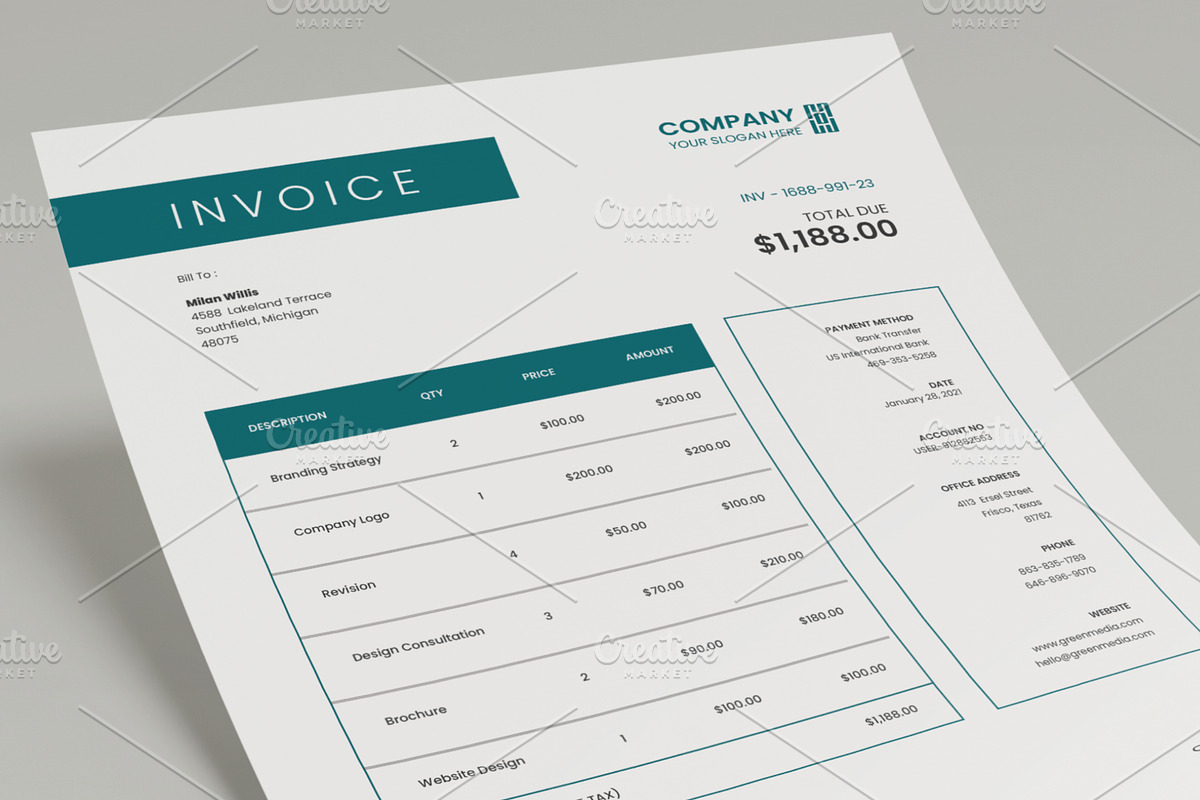 Invoice Templates - New York, a Stationery Template by Aprndy85 (Photo 3 of 3)
