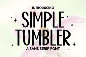 Simple Tumbler, a Sans Serif Font by Mini_World
