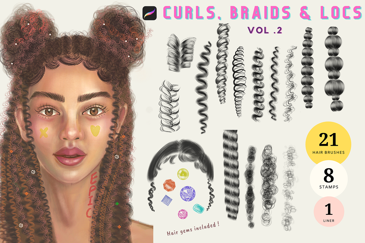 Procreate Portrait Brushes Bundle, a Brush Add-On by Artbykimmyw (Photo 2 of 12)