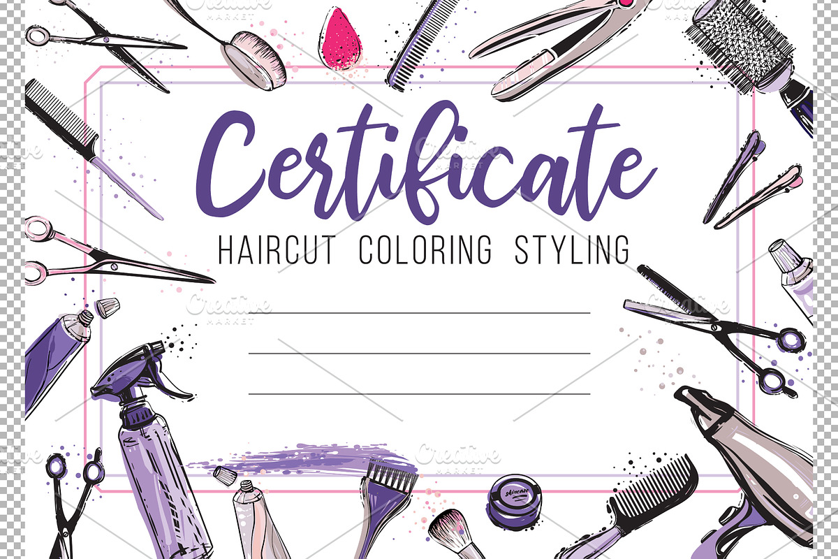Fashion Beauty Salon Certificates, a Decorative Illustration by Sopelkin (Photo 2 of 3)