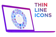 Time | 16 Thin Line Icons Set, an Outline Icon by Alex Blogoodf (Thumbnail 9 of 11)