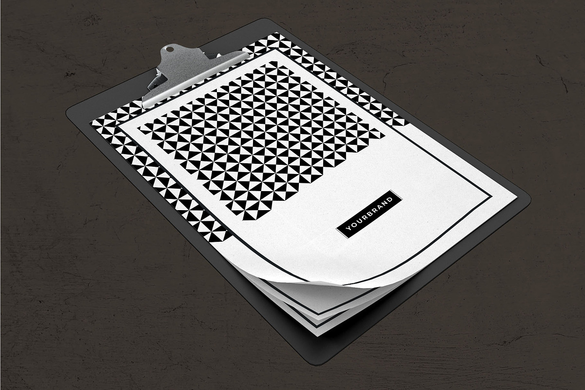 Menu Template with Checkered Pattern, a Flyer Template by BrandPacks