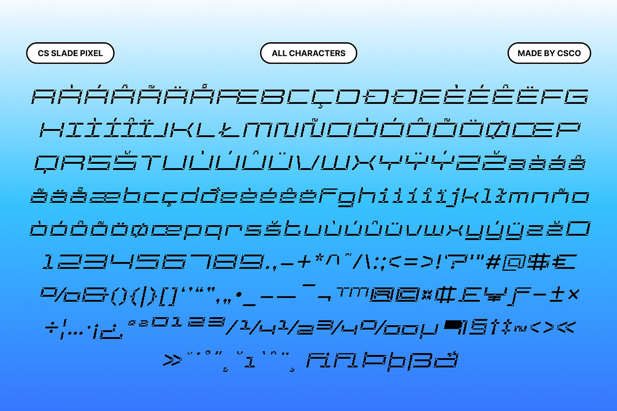 CS Slade Pixel, a Sans Serif Font by Craft Supply Co. (Photo 8 of 8)