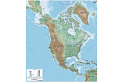 Shaded Relief Map of North America, an Education Illustration by Cartorical (Thumbnail 3 of 7)