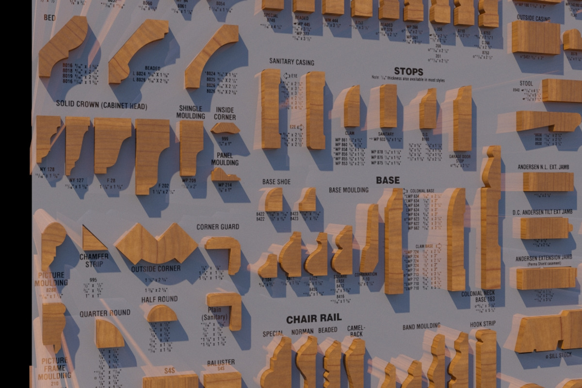 Molding Kitbash V1 - 128 Profile Set, an Architecture 3D Model by RoHo Productions (Photo 12 of 28)